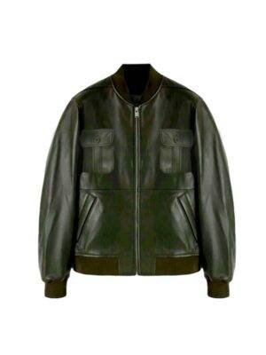 Men Classic Bomber Leather Jacket