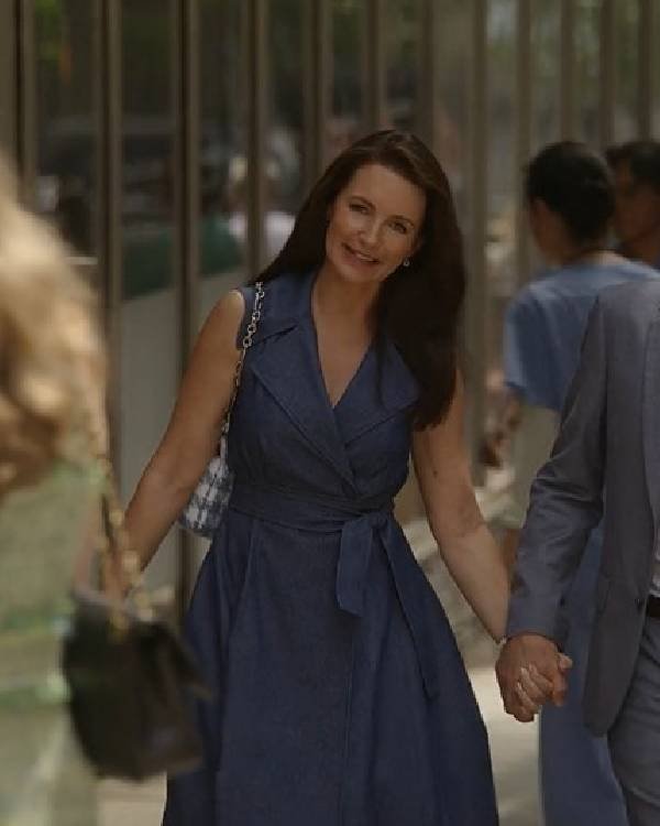 Charlotte York And Just Like That Sleeveless Denim Dress