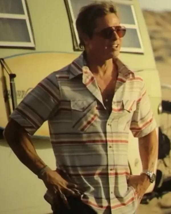 Brad Pitt F1 The Movie Stripe Shirt