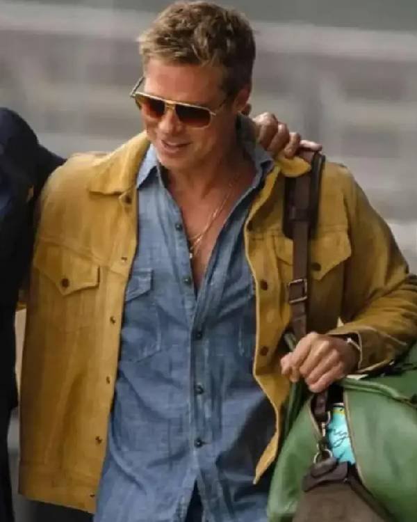 Brad Pitt F1 The Movie 2025 Suede Leather Jacket