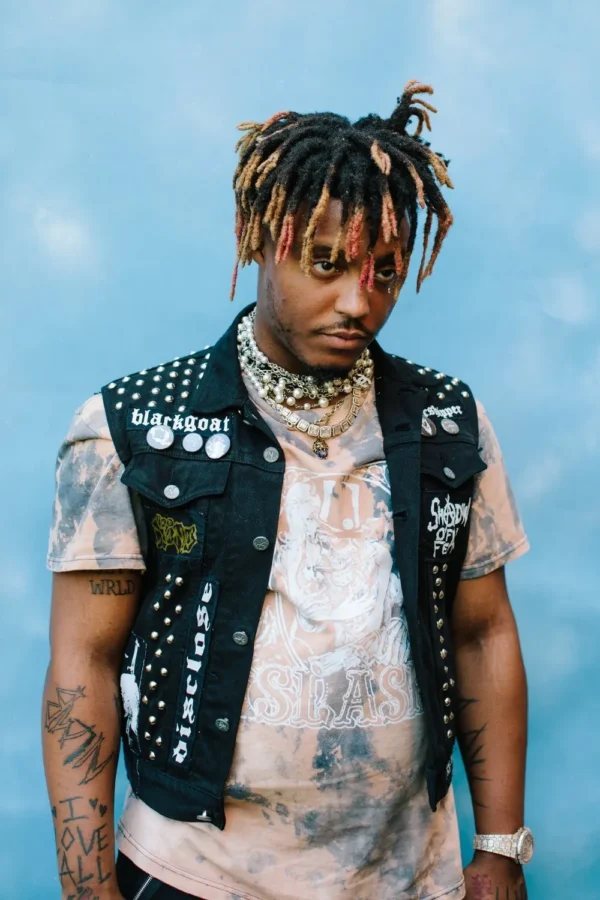 Juice Wrld Black Studded Punk Vest