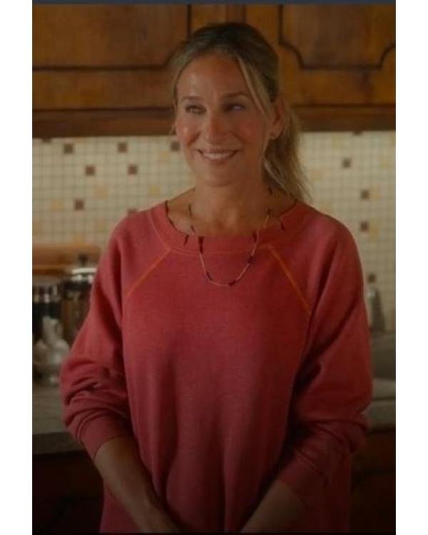 Carrie Bradshaw And Just Like That S03 Pink Sweatshirt