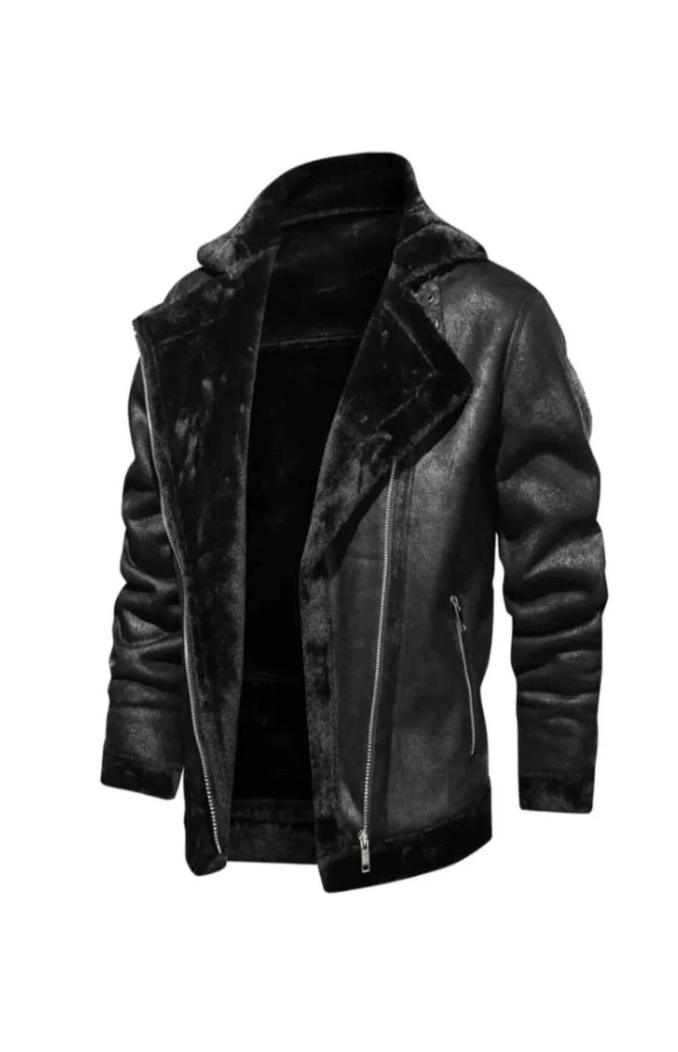 Aviator Black Pilot Shearling Jacket