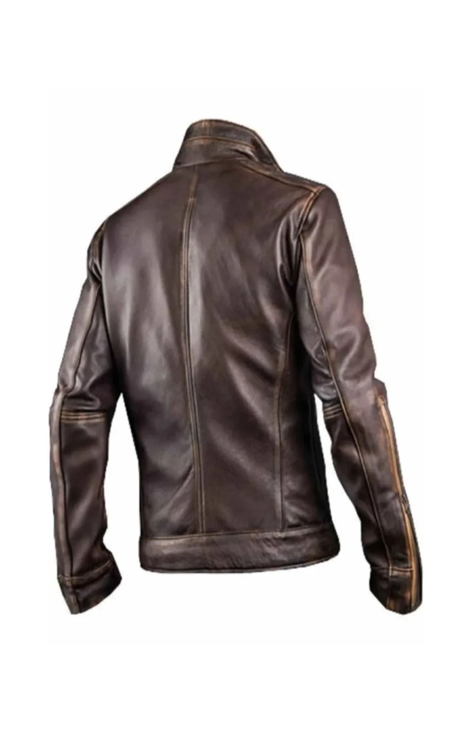 Racer Men’s Cafe Distressed Leather Jacket