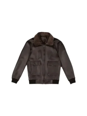 Men G-1 Flight Iconic Brown Leather Bomber Jacket