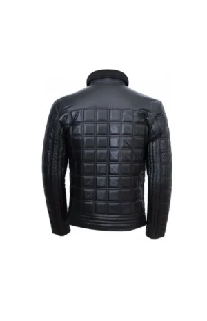 Men’s Black Quilted Leather Jacket