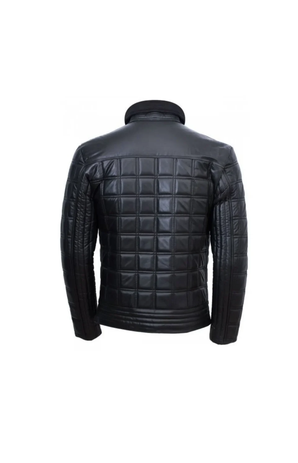 Men’s Black Quilted Leather Jacket