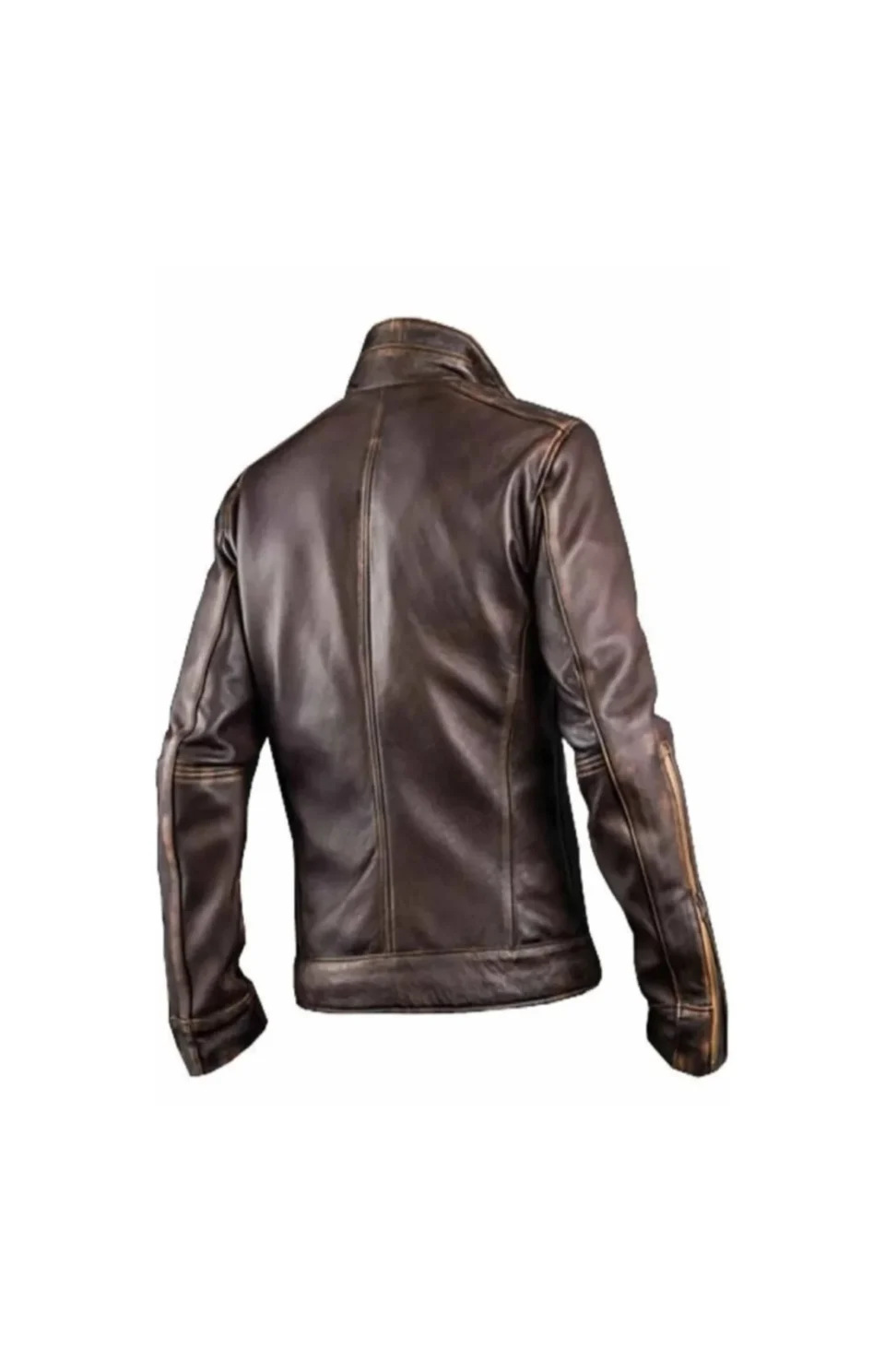 Racer Men’s Cafe Distressed Leather Jacket