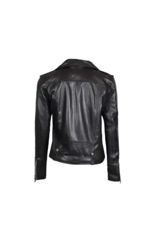 Women’s Black Asymmetrical Black Motorcycle Jacket