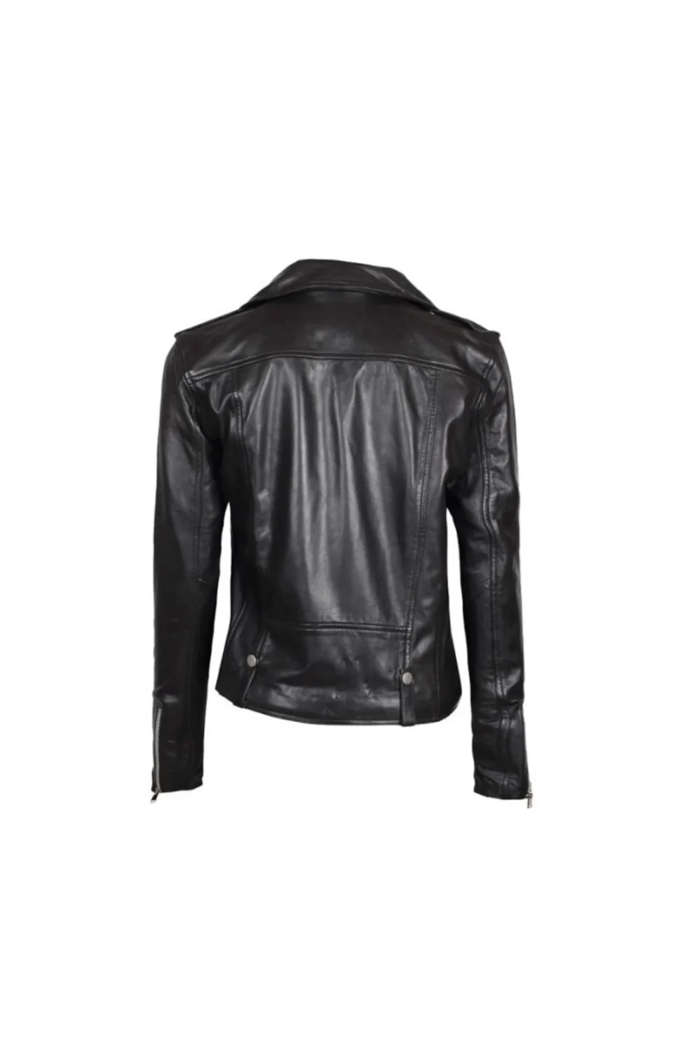 Women’s Black Asymmetrical Black Motorcycle Jacket