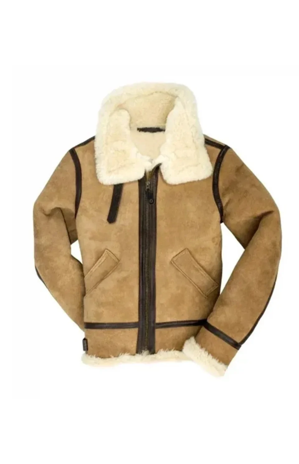 B3 Bomber Suede Leather Shearling Jacket