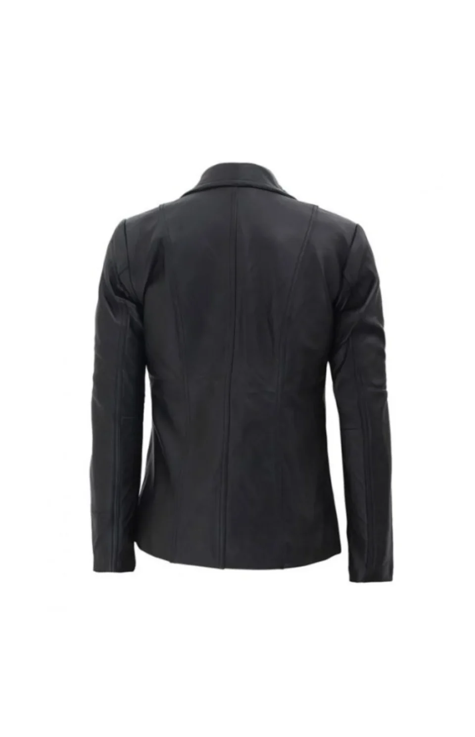 Women’s Black Leather Blazer