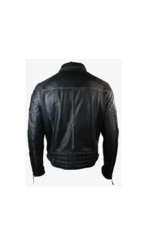 Men’s Distressed Biker Leather Jacket