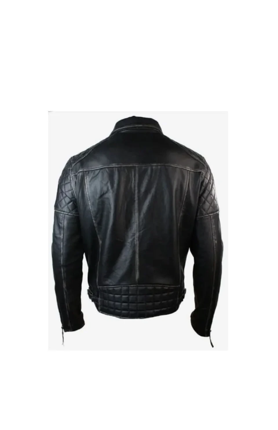 Men’s Distressed Biker Leather Jacket