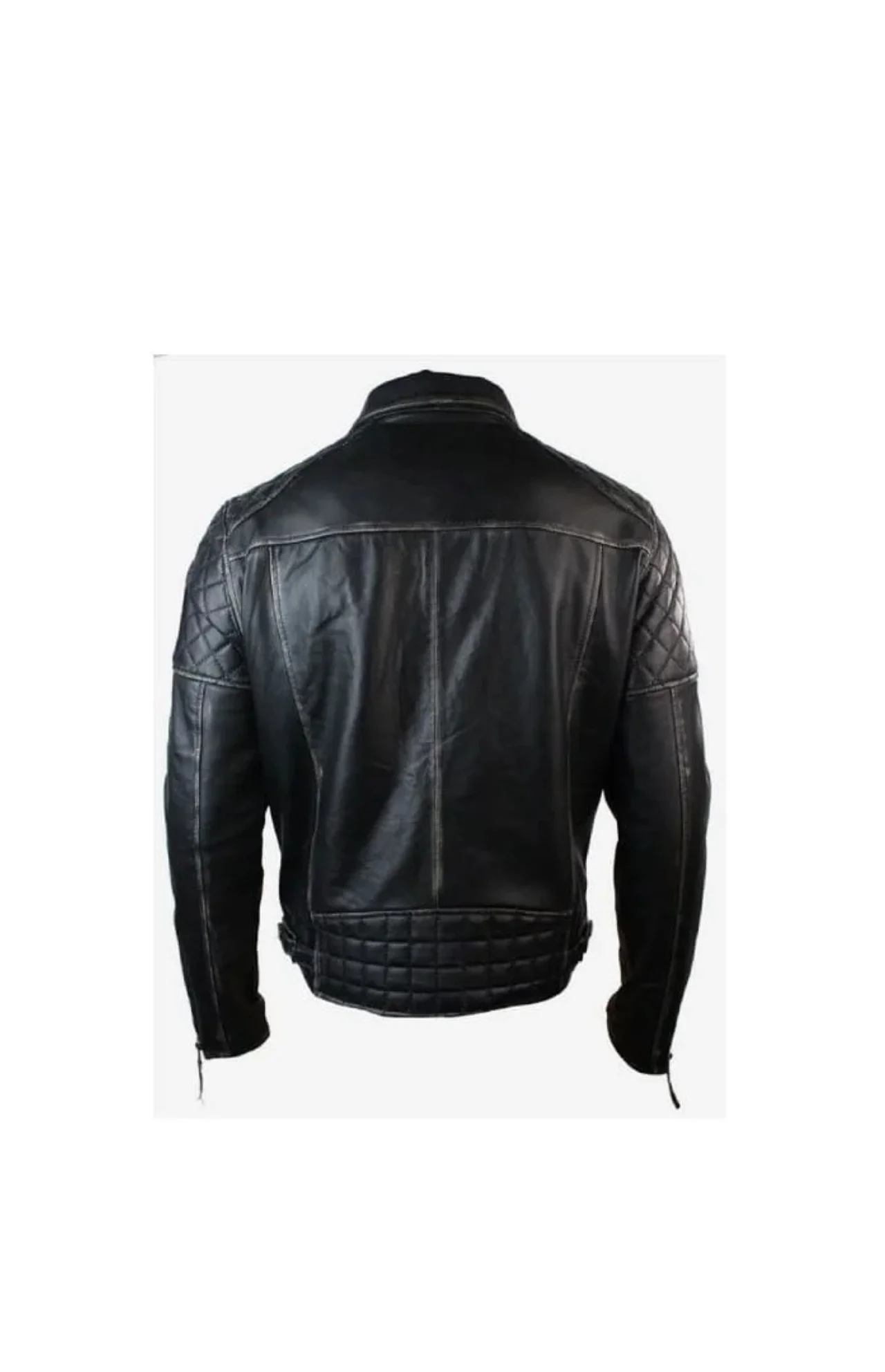 Men’s Distressed Biker Leather Jacket