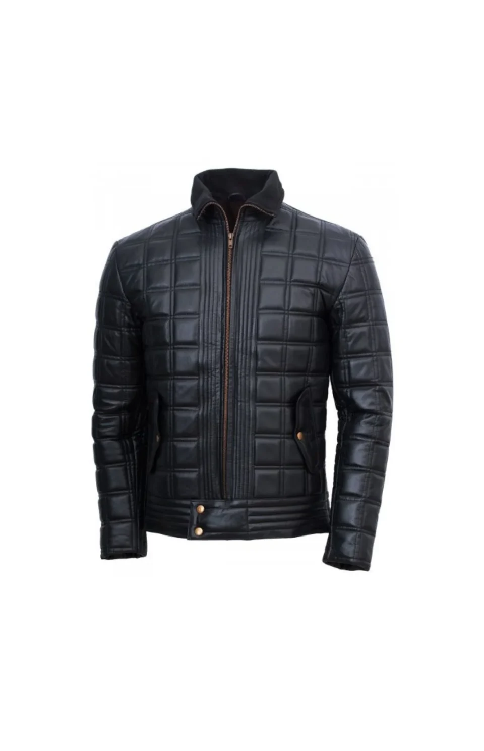Men’s Black Quilted Leather Jacket