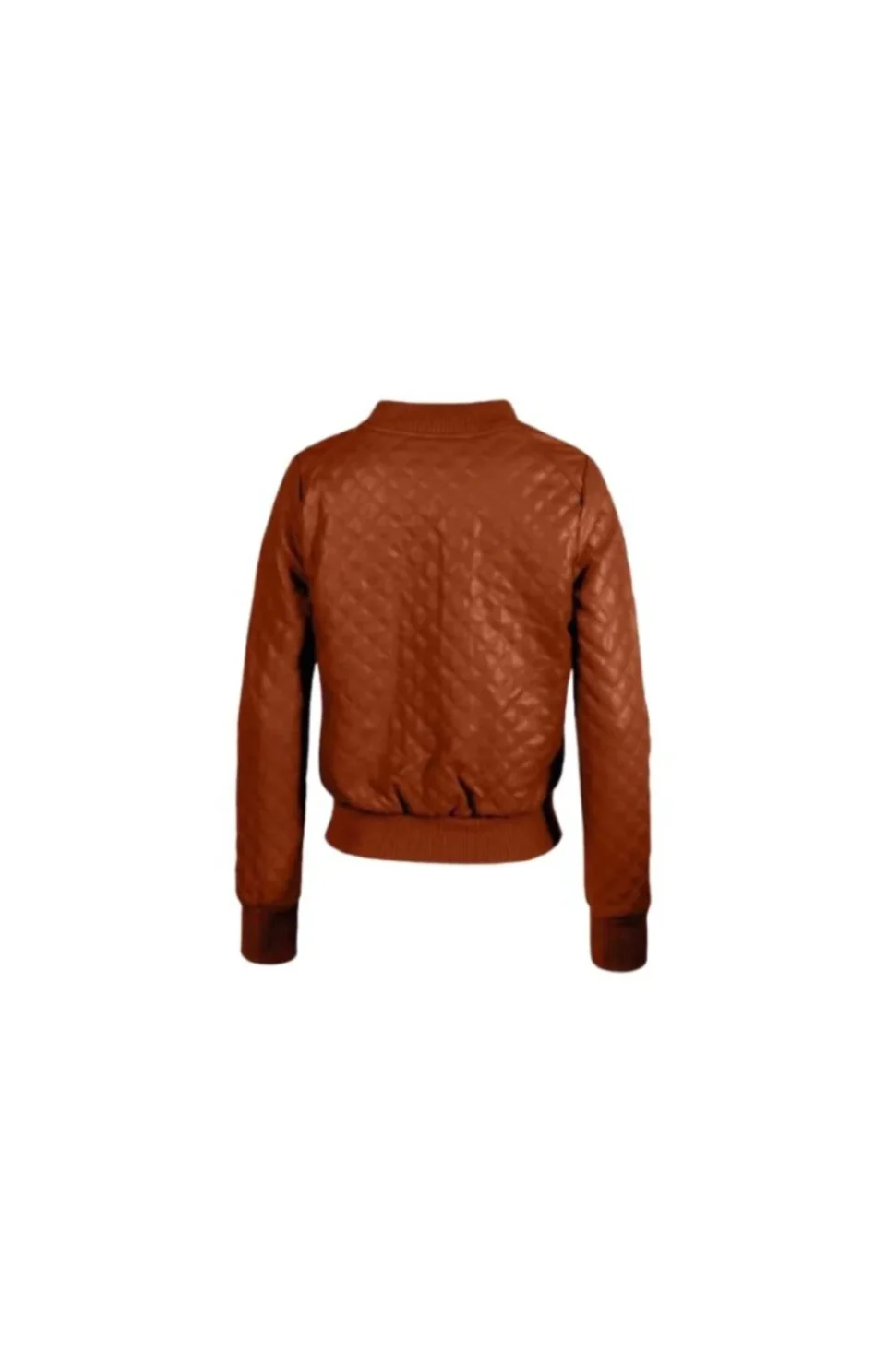 Women’s Quilted Brown Leather Jacket