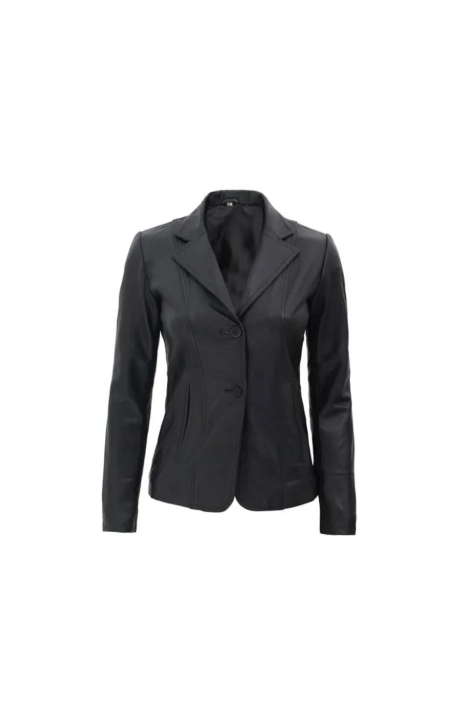 Women’s Black Leather Blazer
