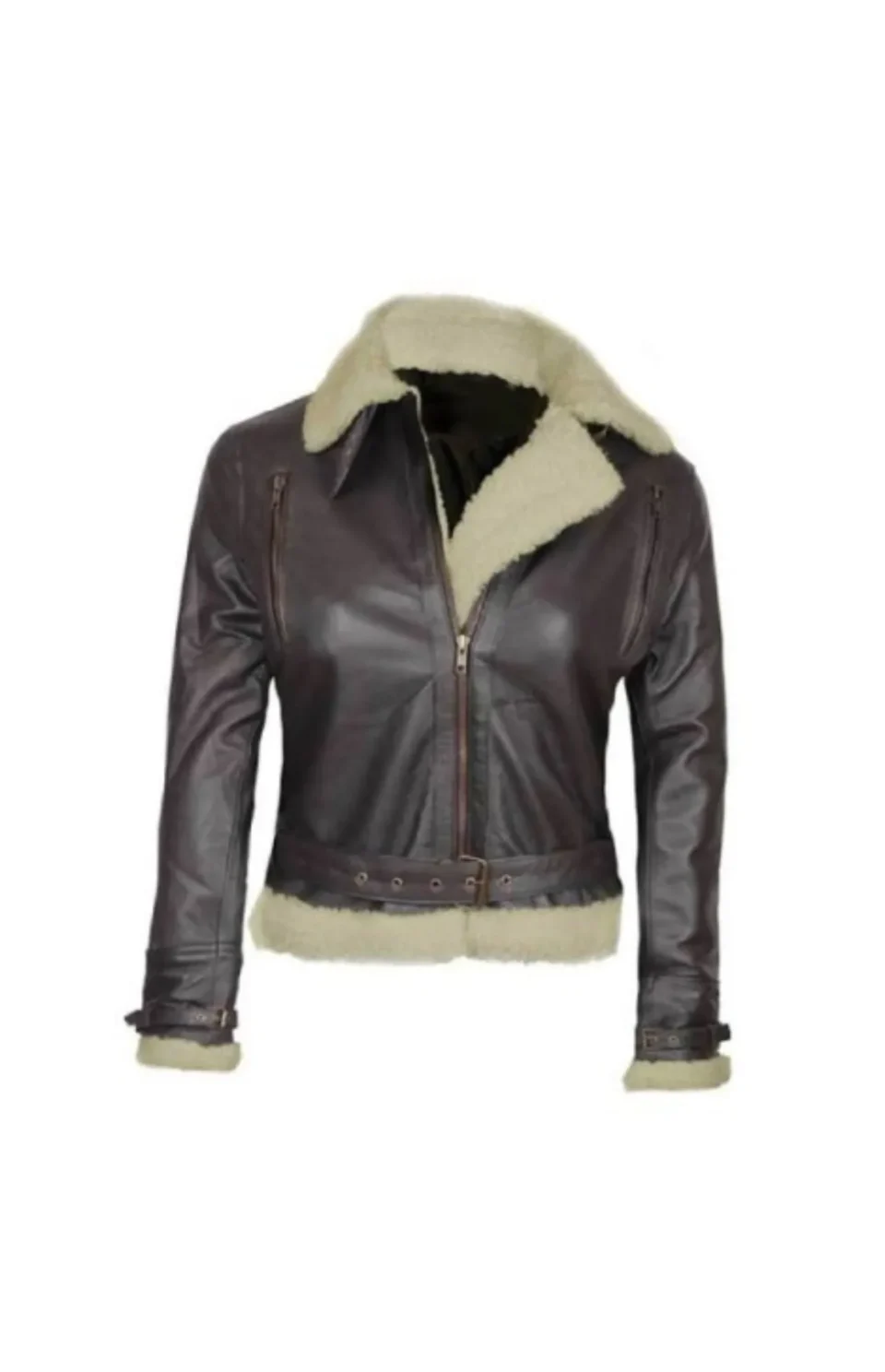 Womens Blingsoul Asymmetrical Leather Jacket