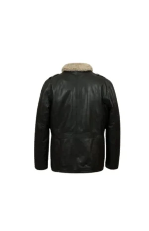 Mens Black Sheep Nappa Leather Coat