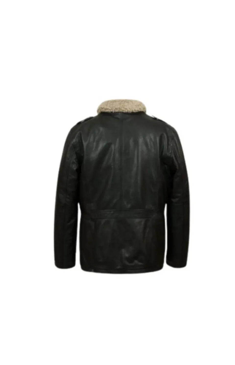 Mens Black Sheep Nappa Leather Coat