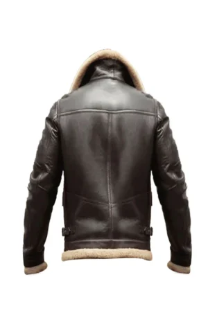 Black Leather Jacket Fur Coat Airforce Flight Jacket