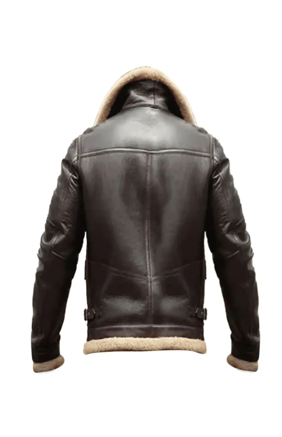 Black Leather Jacket Fur Coat Airforce Flight Jacket