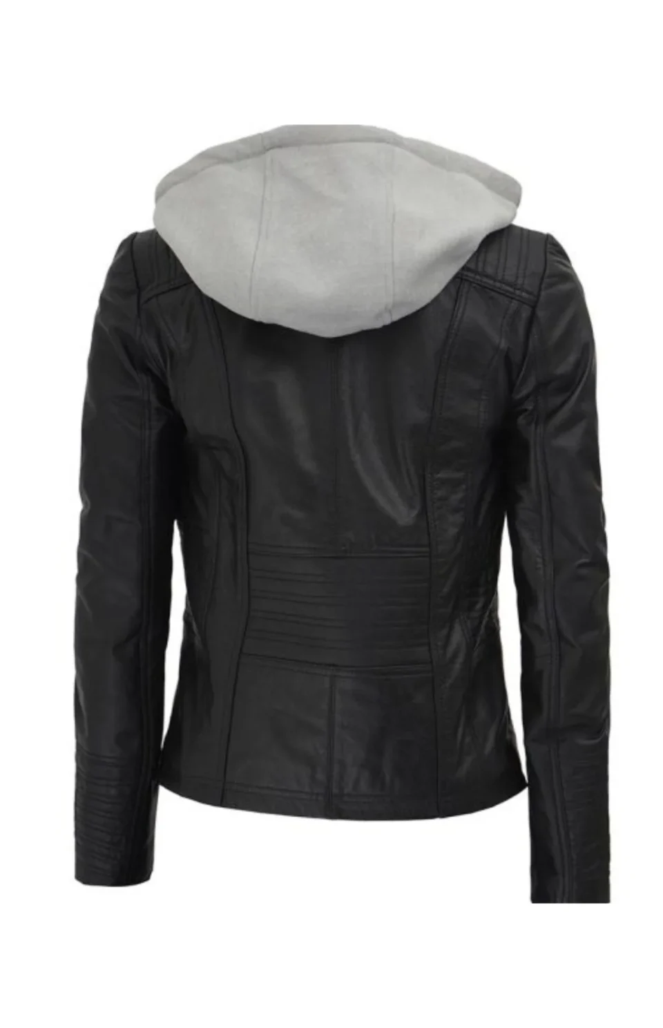 Women’s Black Hooded Leather Jackets
