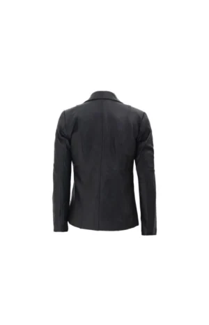 Women’s Black Leather Blazer