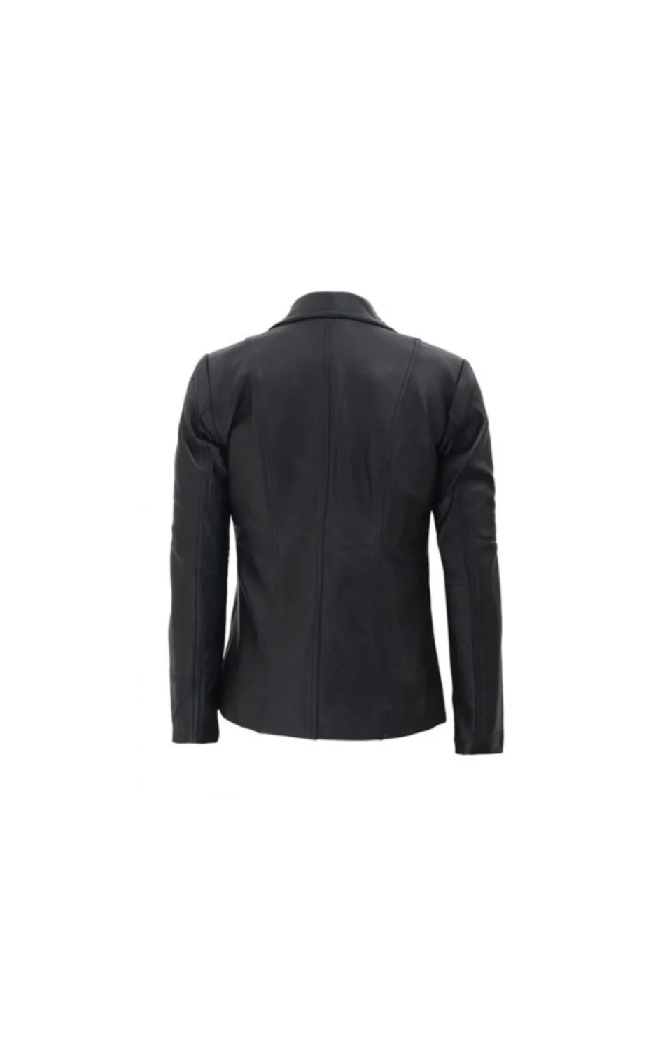 Women’s Black Leather Blazer