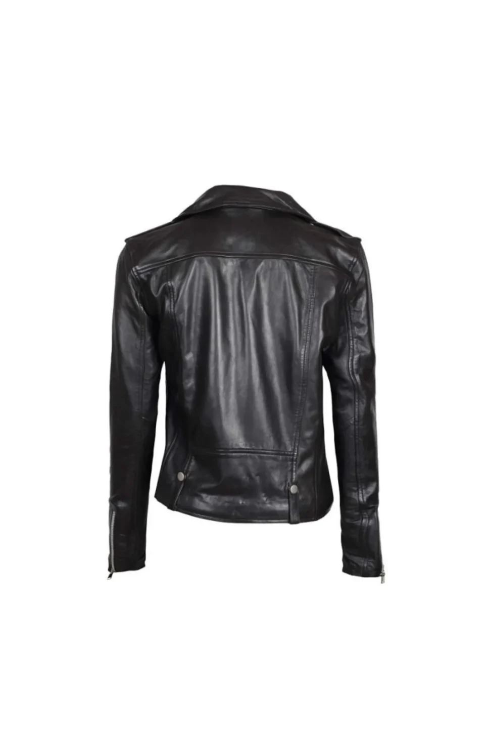 Women’s Black Asymmetrical Black Motorcycle Jacket