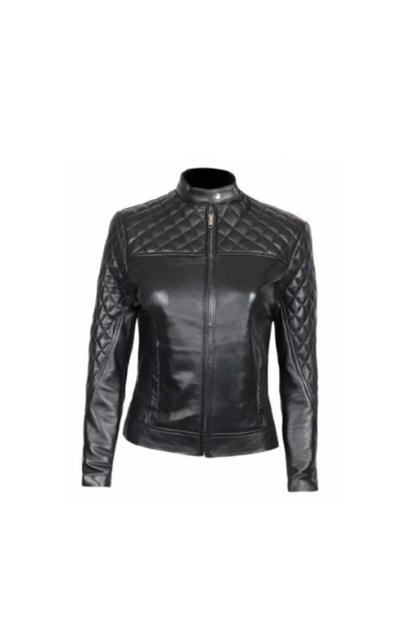 Women’s Slim Fit Quilted Leather Jacket