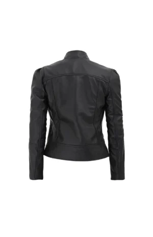 Women’s Slim Fit Black Leather Jacket