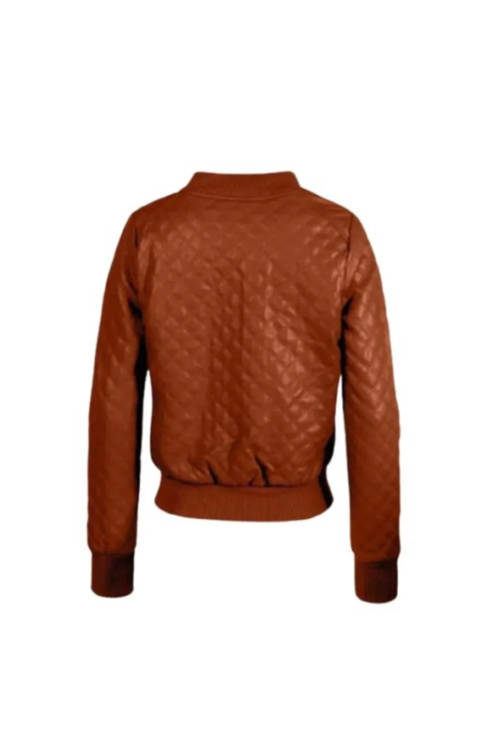 Women’s Quilted Brown Leather Jacket