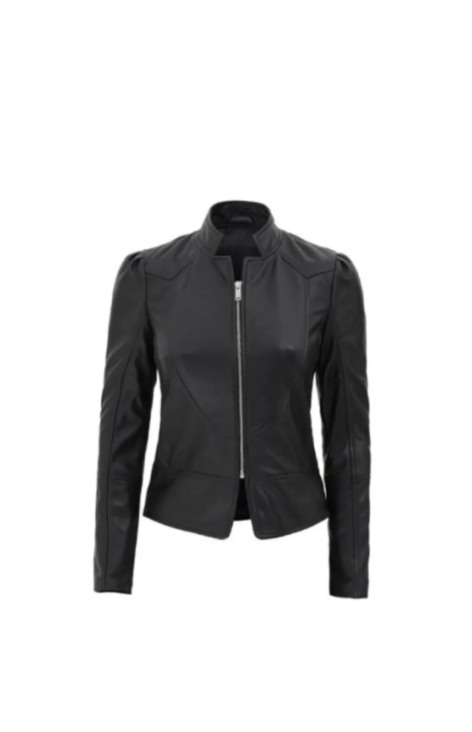 Women’s Slim Fit Black Leather Jacket