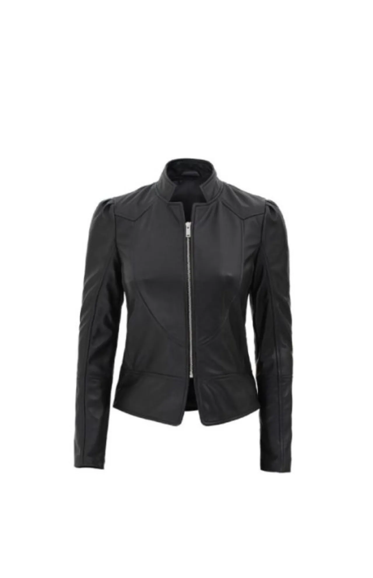 Women’s Slim Fit Black Leather Jacket