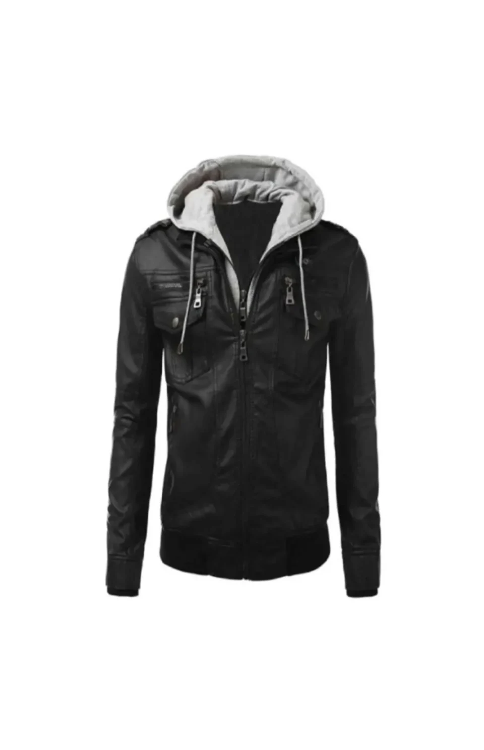 Mens Black Leather Motorcycle Jacket