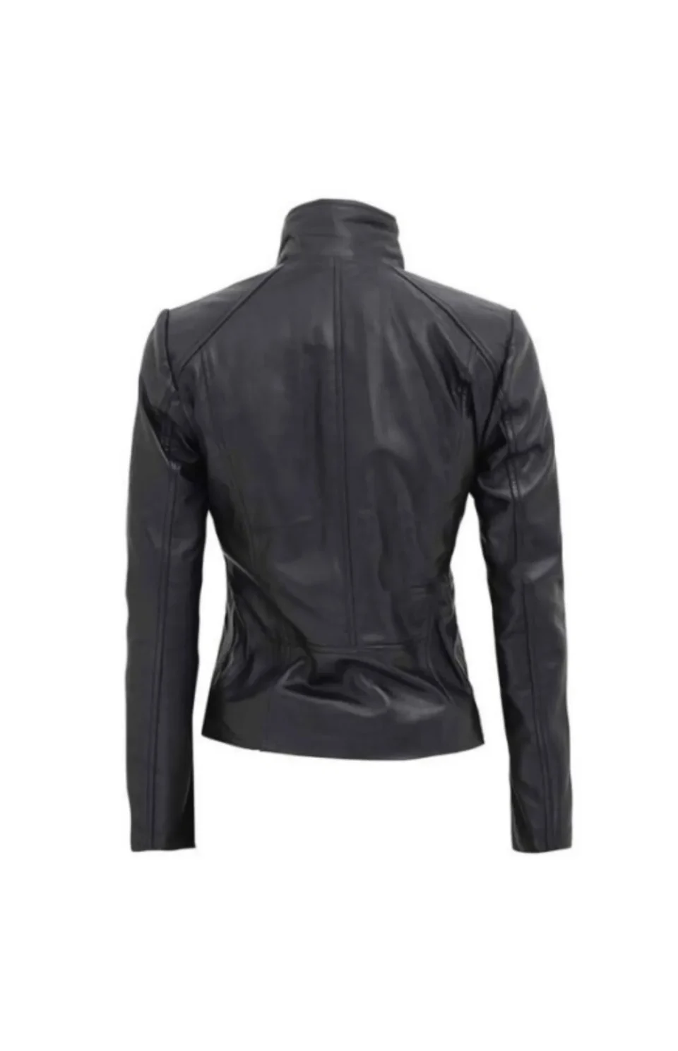 Women’s Black Slim Fit Moto Leather Jacket