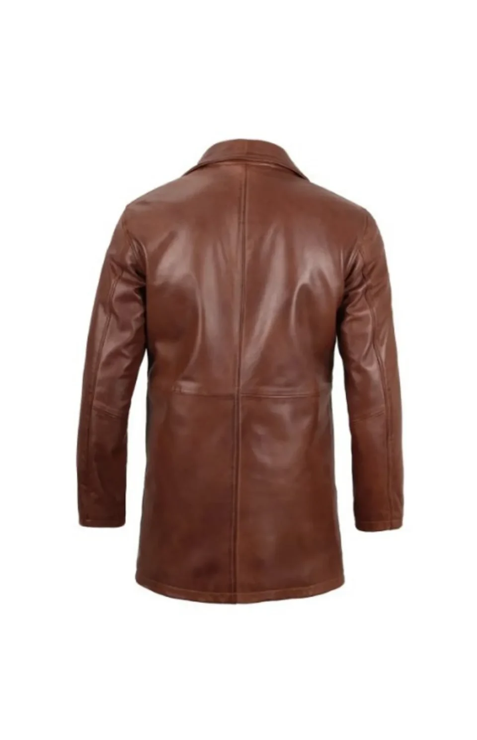 Mens Tan Leather Coat